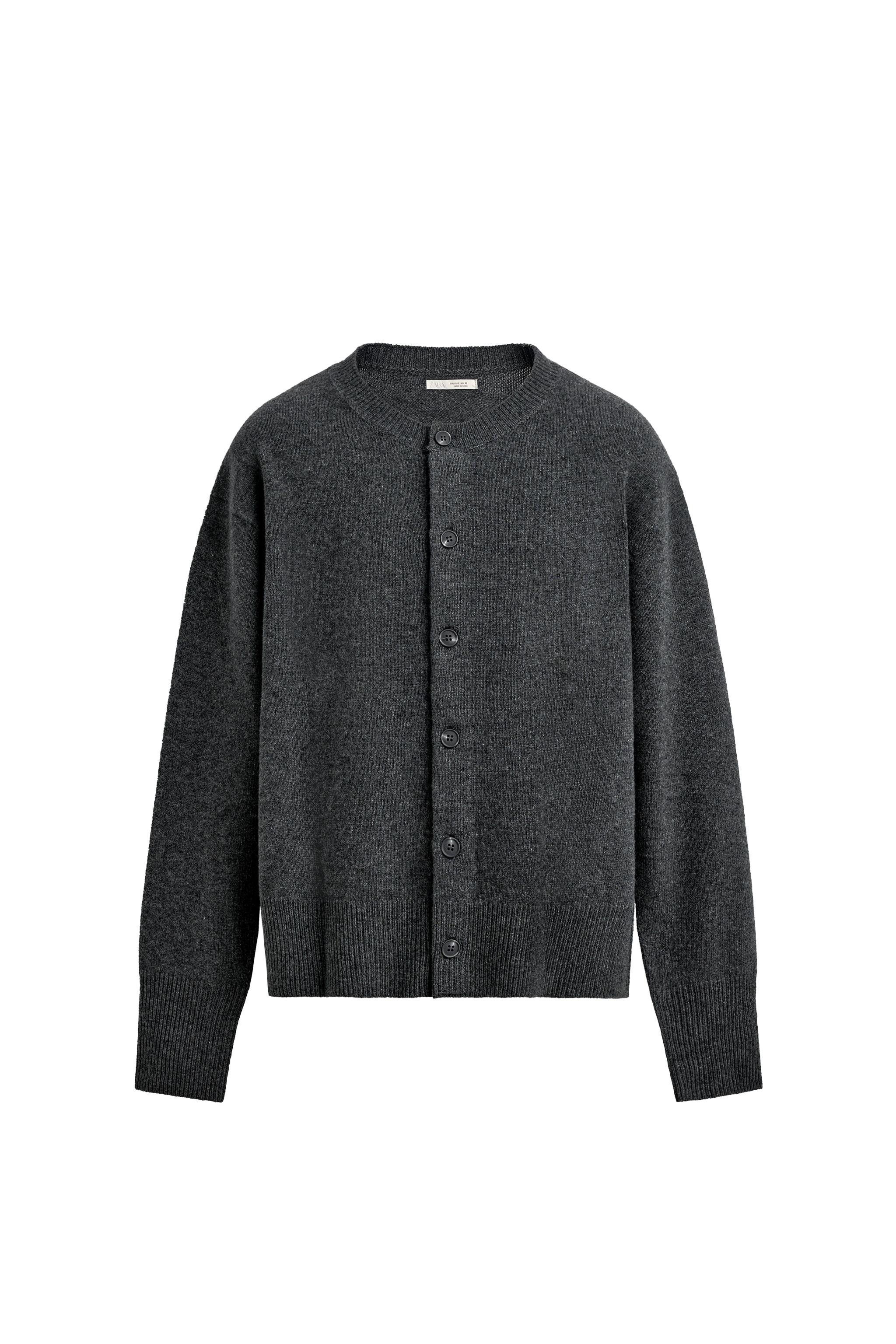 RELAXED FIT WOOL BLEND CARDIGAN